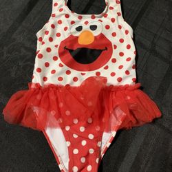 Sesame Street Elmo toddler girl size 24 month swimsuit 