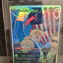 DONALD TRUMP HOLO CARD / POKEMON 