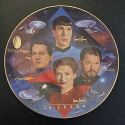 Star Trek 30 Years Commemorative Collector Plate - Second In Command 2734C 