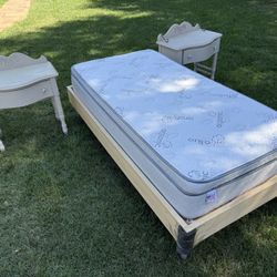 Twin Bed Frame And Nightstands