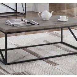 New 47” gray/black coffee table $125 firm