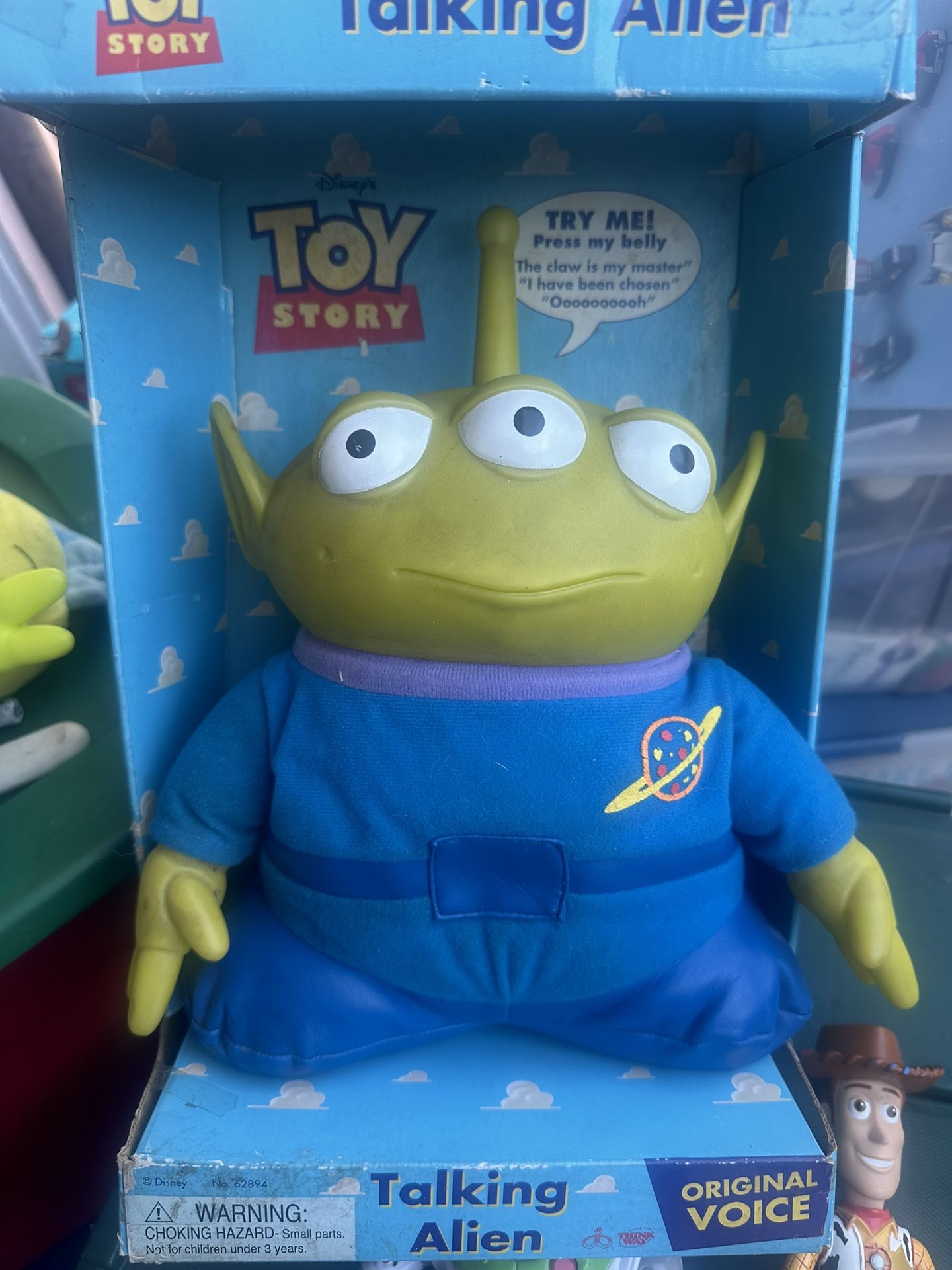 1995 Disney Toy Story Thinkway Toys Talking Alien - NIB - Working