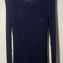 Blue Sparkle Sleeve Top