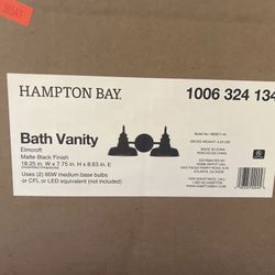 Black Matte Bathroom Light