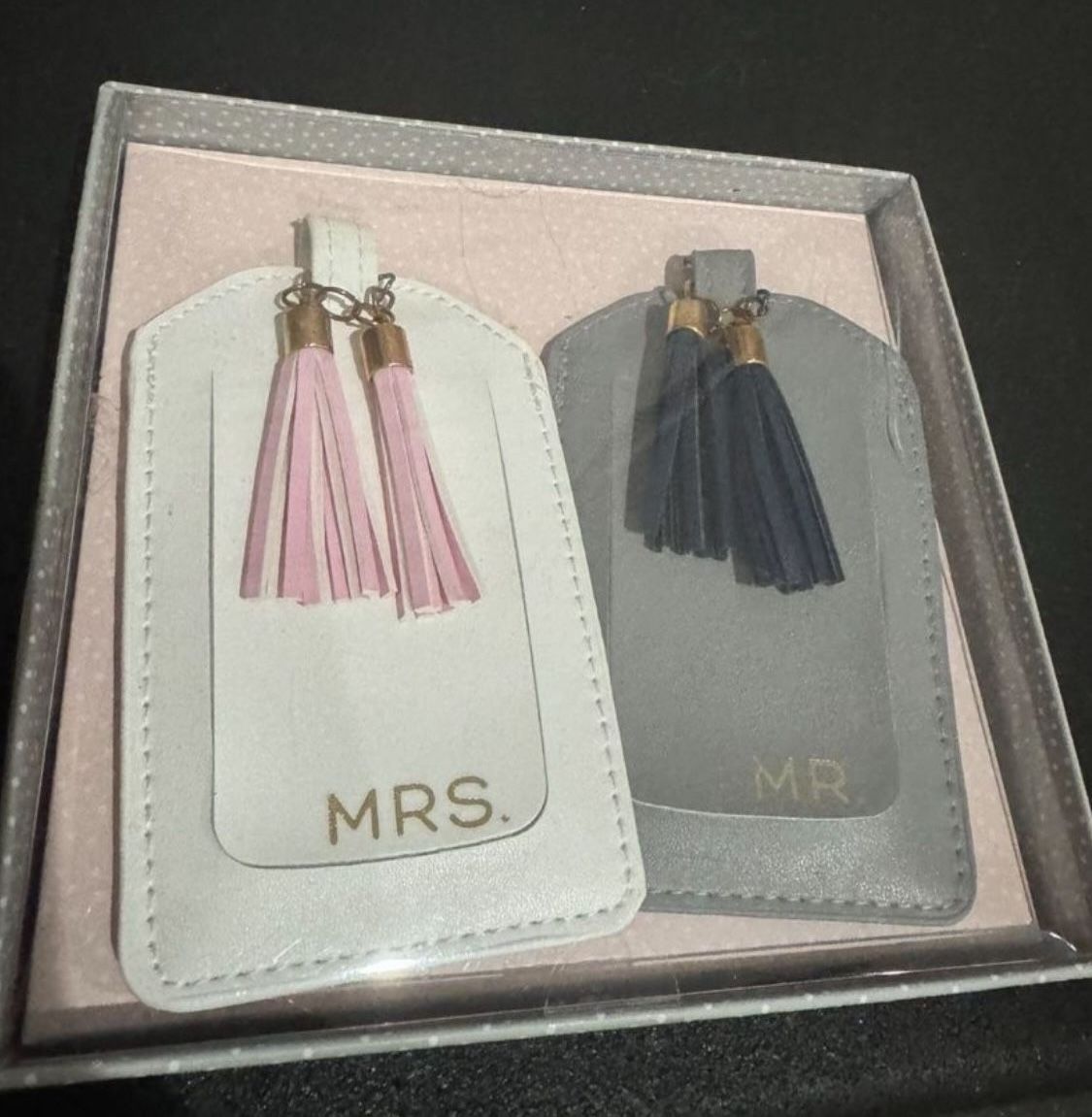 Bridal Mr & Mrs Gartner Studio Luggage Tags  Head off to the honeymoon in style with these chic luggage tags. Card inserts for all of your contact inf