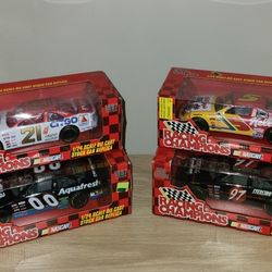 Set of 4 Racing Champions Die-Cast Cars -  1997 Edition (All New In Box)