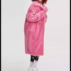Real Pink Fur Jacket Like New 