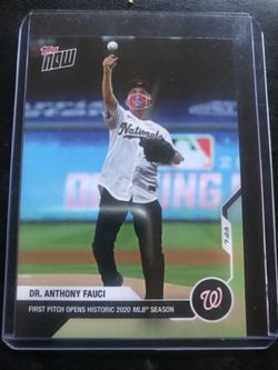 TOPPS NOW 2020 DR ANTHONY FAUCI 2 FIRST PITCH NATIONALS NEW YORK