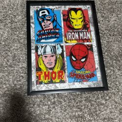 Captain America, Iron Man, Sword, And Spider-Man Poster