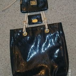 💜Set Of 3: MICHAEL KORS Large TOTE,  WRISTLET & (NWOT) CAD HOLDER