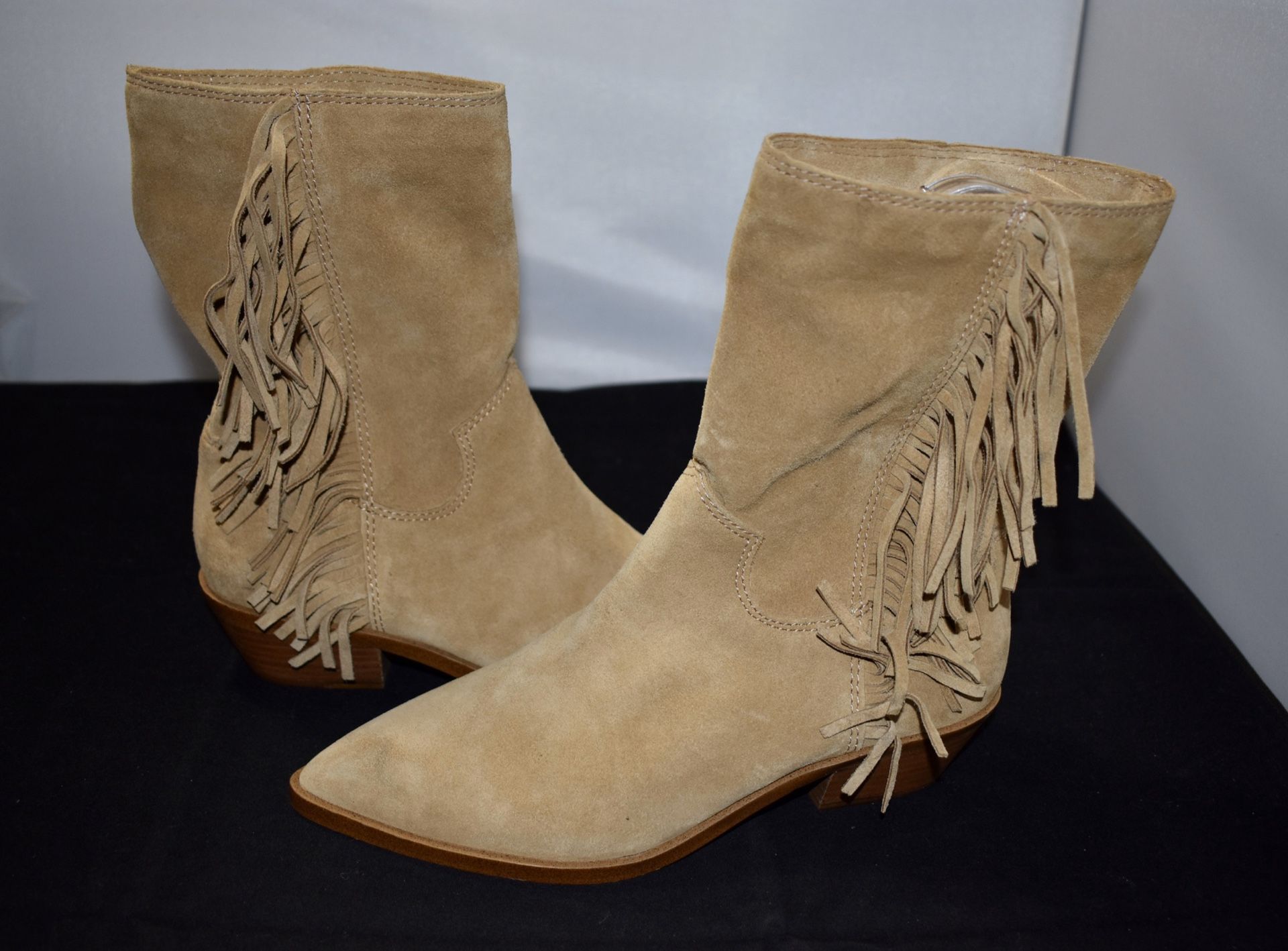 Rebecca Minkoff Krissa fringed boots booties size
