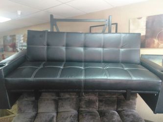 Sofa bed with cup holders. New COME TO STORE