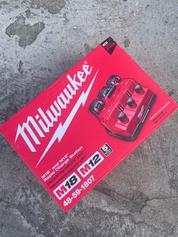 Milwaukee M12 and M18 12-Volt/18-Volt Lithium-Ion Multi-Voltage 6-Port Sequential Rapid Battery Charger (3x M18 3x M12)  $189 New