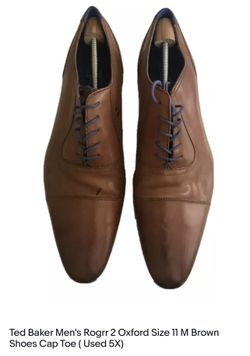 Ted Baker Men's Rogrr 2 Oxford Size 11 M Brown Shoes Cap Toe ( Used 5X)