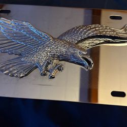 Stainless Steel 3D Flying Eagle License Plate