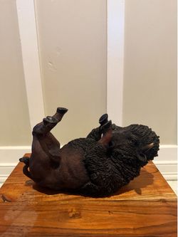 Rustic Buffalo Wine Bottle Holder – Western Home Bar Décor