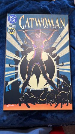 Retro Comicbook  Wooden Wall Art Catwoman
