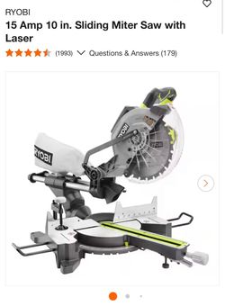RYOBI 15 Amp 10 in. Sliding Miter Saw