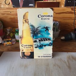 Corona Beer Reproduction Metal Sign 8"x14"