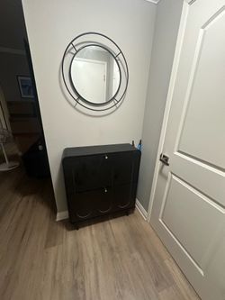 Shoe entry way cabinet