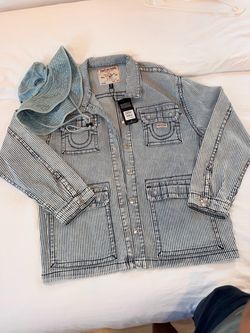True Religion Denim Jean Jacket and Bucket Hat