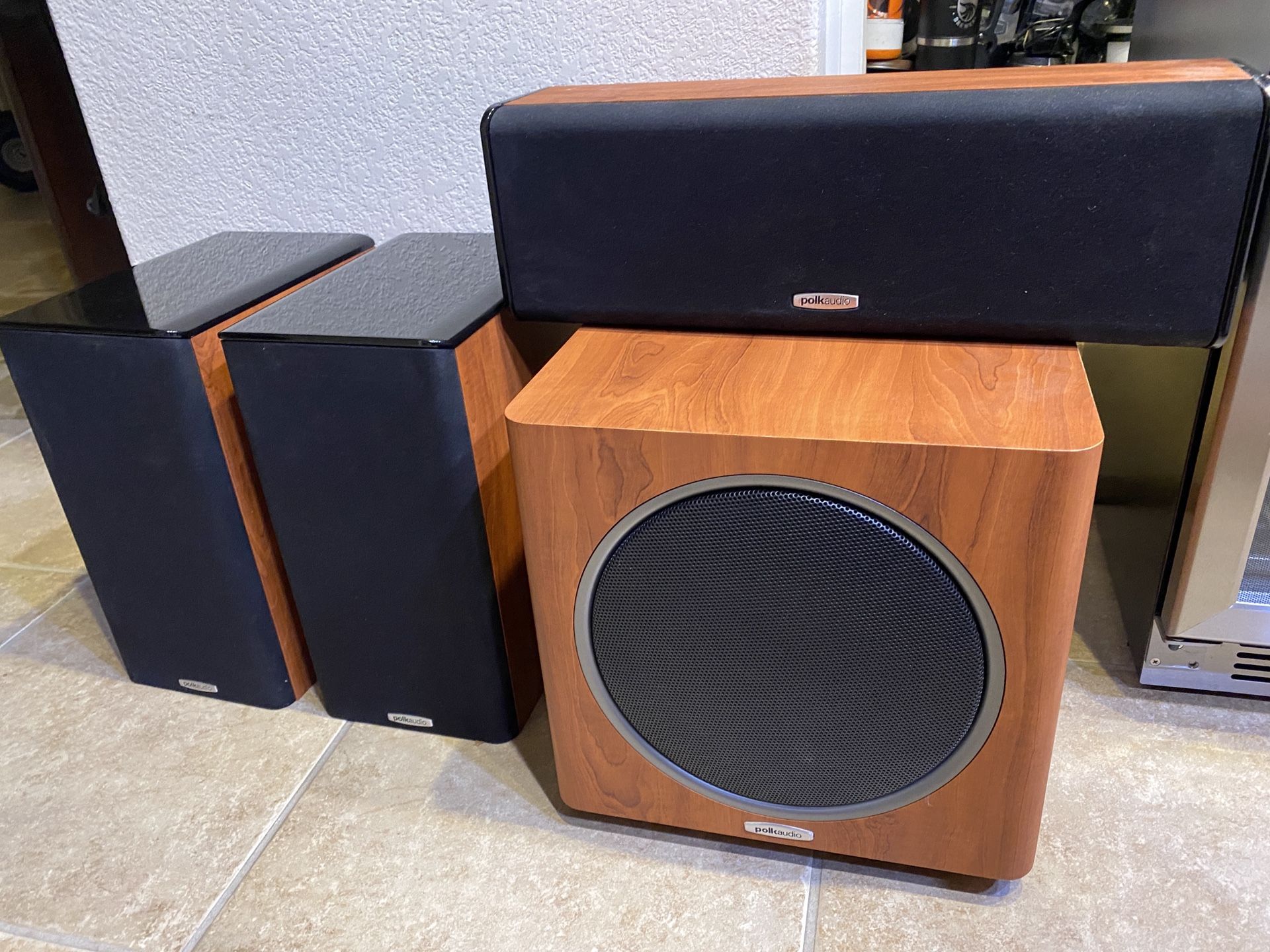 Cherry Wood Polk Audio Speaker System