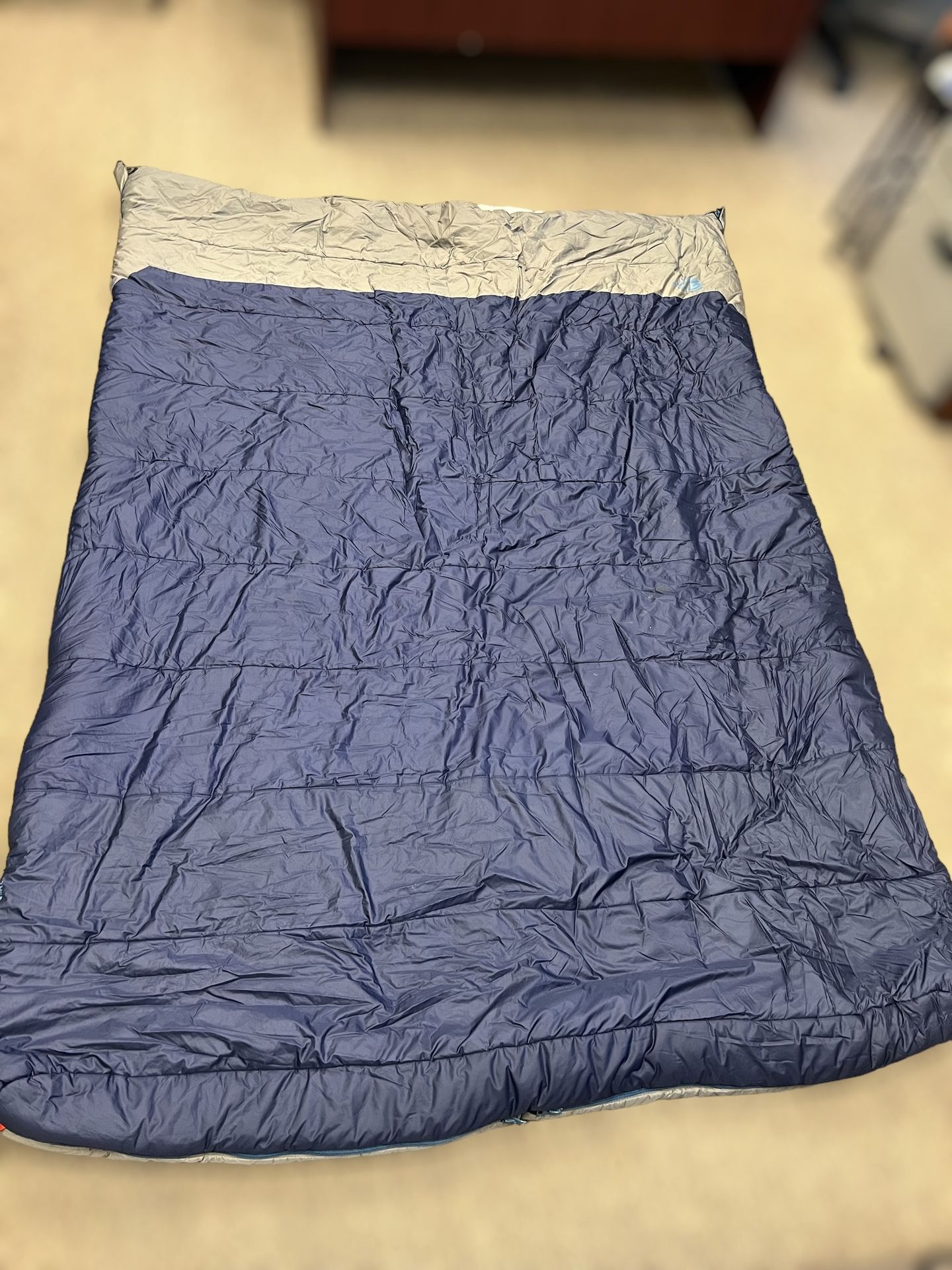 The North Face Dolomite Double Camping Sleeping Bag Heatseeker Eco Blue Gray