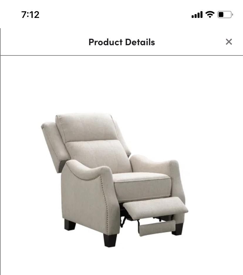 Neo 31" Wide Manual Wing Chair Recliner