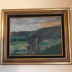 Oil Panting Elephant 