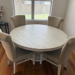 Miskelly Ivory Dining Set with 4 Chairs 