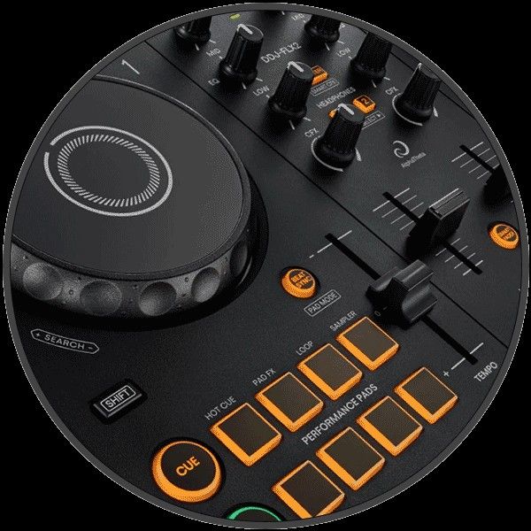 Pioneer DJ DDJ FLX2 Rekordbox Serato Algoriddim Controller Labtop