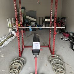 Home Gym – Power Rack, Bench, Dumbbells, Weights