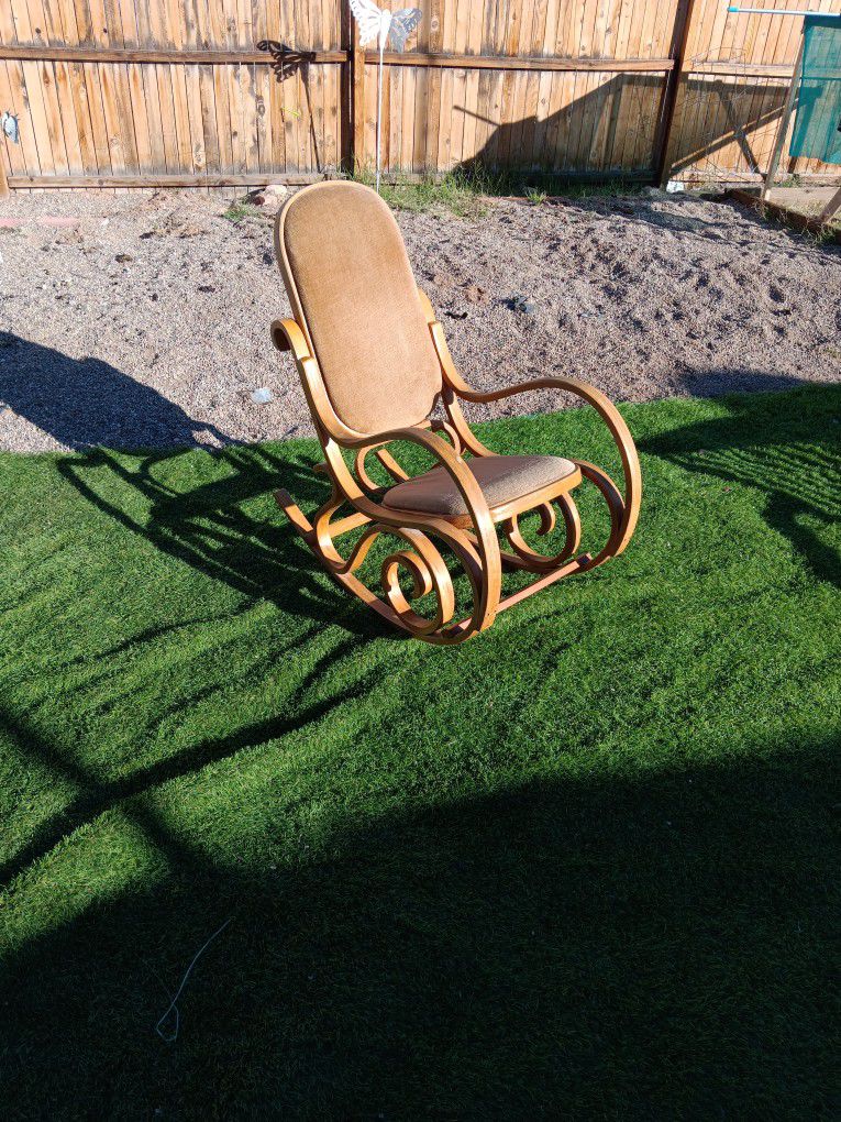 Thonet Style Boho Bentwood & Cane Rocking Chair