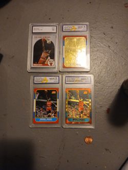 4 Graded Micheal Jordan Cards