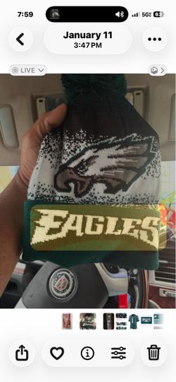 Philadelphia Eagles Knit Beanie with Pom-Pom