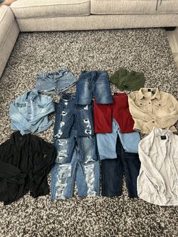 Ropa De Niña Size 10-12!! Pantalones American Eagle , Blusa Manga Larga Ambercrombie ,, Jeans Regulares 2 Chamarras Y 2 Shorts!!