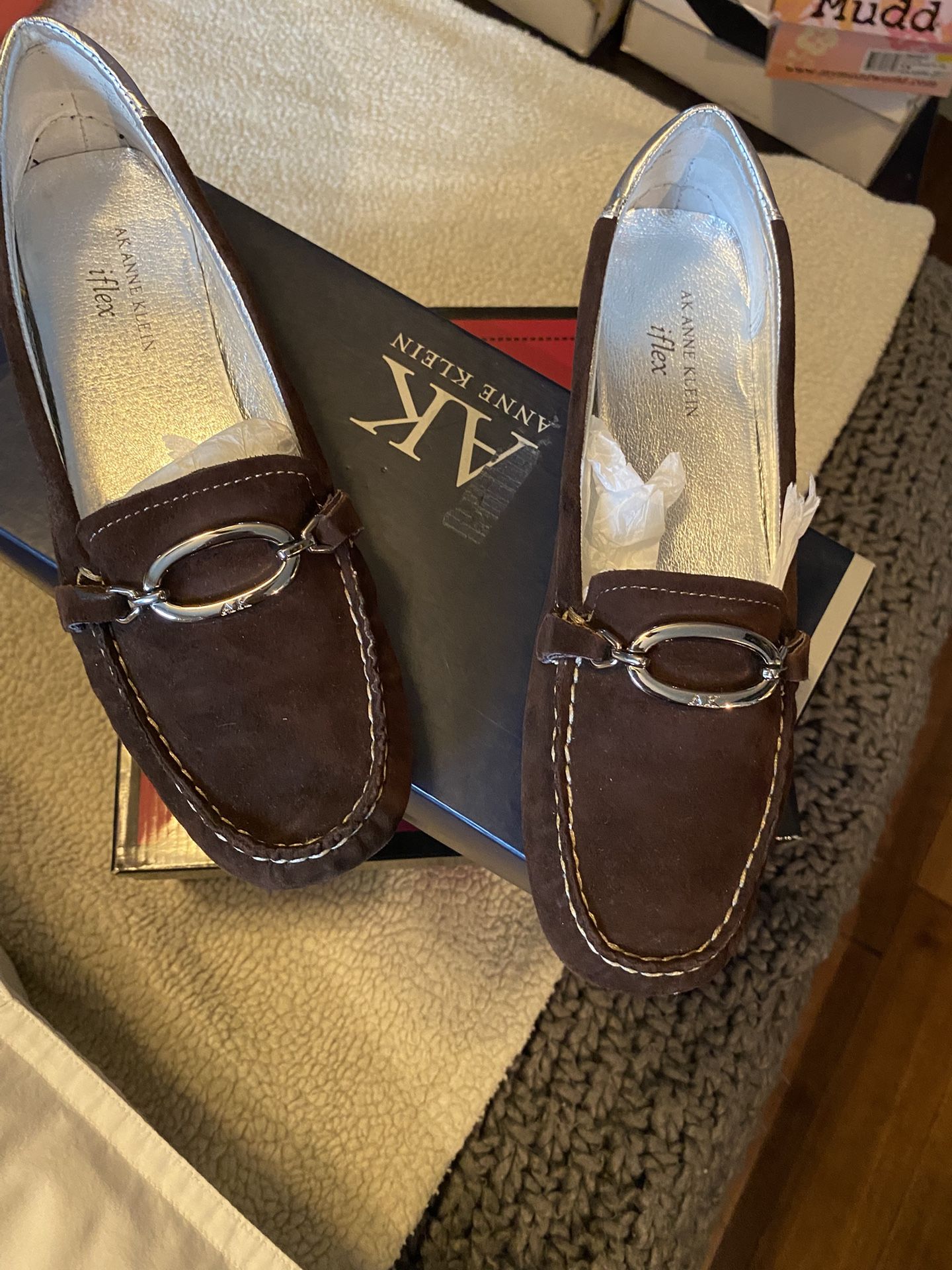 Anne Klein Brown Suede loafers