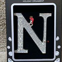 Harvey Lewis Christmas Tree Holiday Monogram Ornament Letter N SWAROVSKI Crystal