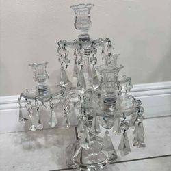 Vintage Heisey Old Williamsburg 3 light candelabra