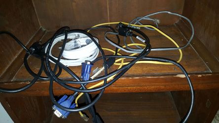 Assorted wires, cables