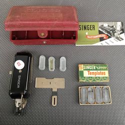 Vintage Singer Sewing Machine Buttonholer with extra cams
