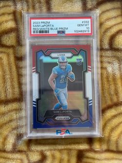 2023 PANINI PRIZM #332 SAM LAPORTA RED/WHITE/BLUE PRIZM