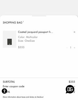 Dolce & Gabbana Passport Holder Wallet - New