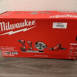 Milwaukee 4-Tool Combo Kit. Brand New!