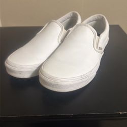 White Womens Vans Size 9