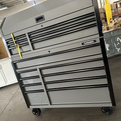 Tool Storage 52 in. W Heavy Duty Matte Gray Tool Chest Combo