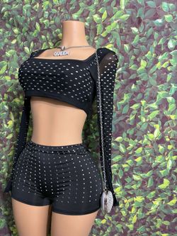 Two Piece Rhinestone Set