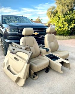 07-13 Silverado/Sierra Tan Leather seats, Center Console, Door Panels