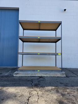 Industrial Racks 72 in W x 48 in D Used Heavy Duty 4 Tier Storage Shelving Delivery Available