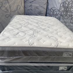   😴Mattress pillow top🥱 💎All sizes 💎12” inches tall 🔵Queen $199 🟣Full $180 🟠Twin $150 🟡King $330 🔴Cal king $330 🔘 Delivery available🚛